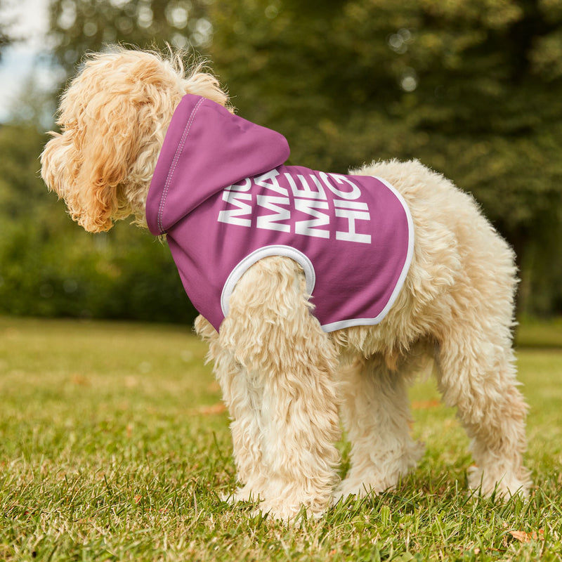 MMMH Pet Hoodie: Light Pink | White