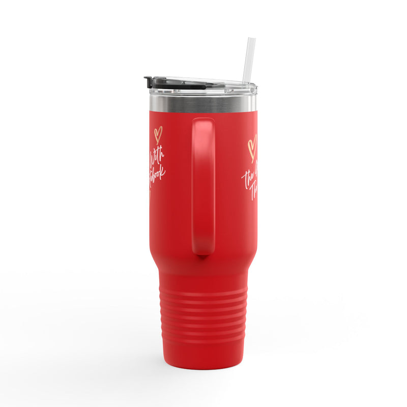 TGWTN Insulated Mug: Brown/White | Red