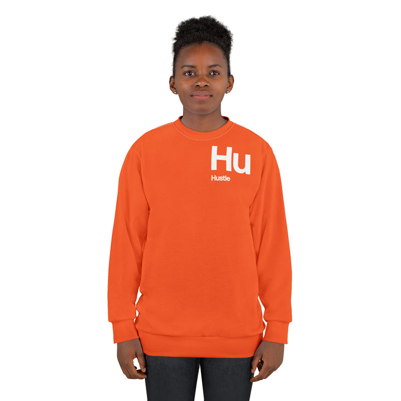 NOVL Unisex Sweatshirt: Hustle White | Orange