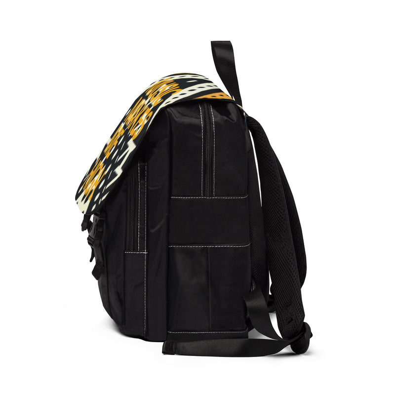 MMMH Backpack: Black Abstract | Yellow