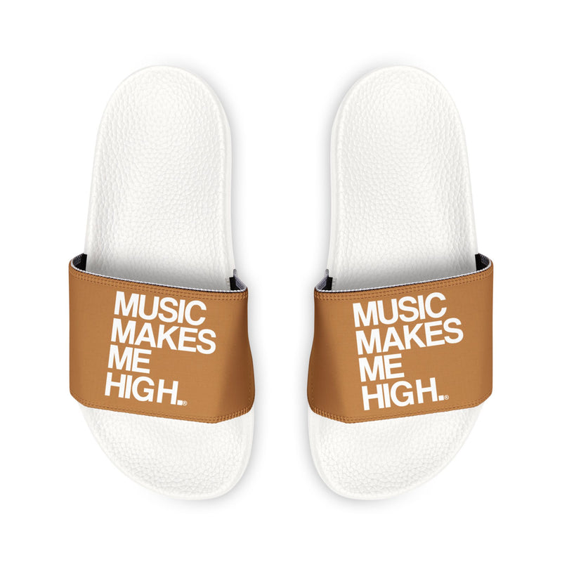 MMMH Unisex Slides: Light Brown/White | White