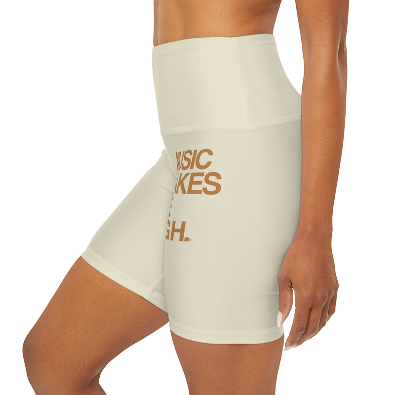 MMMH Yoga Shorts: Beige | Light Brown