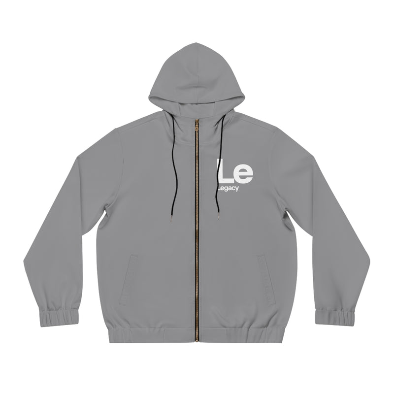 NOVL Unisex Zip Hoodie: Legacy Grey | White