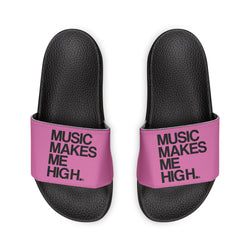 MMMH Unisex Slides: Light Pink/Black | Black