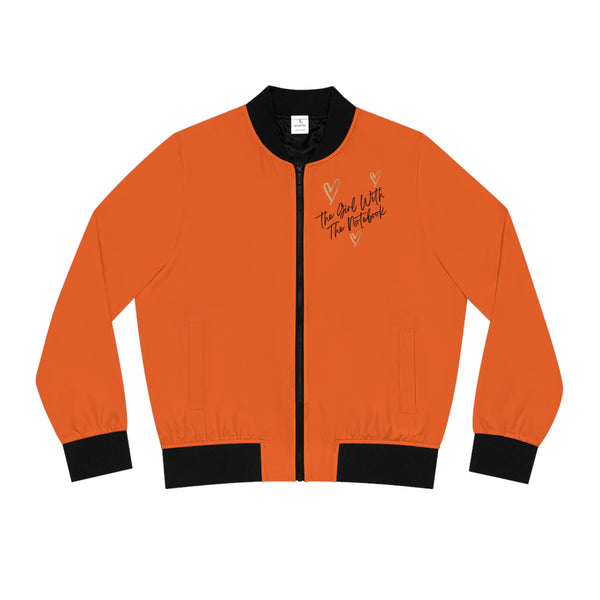 TGWTN Women's Bomber Jacket: Brown/Black | Orange