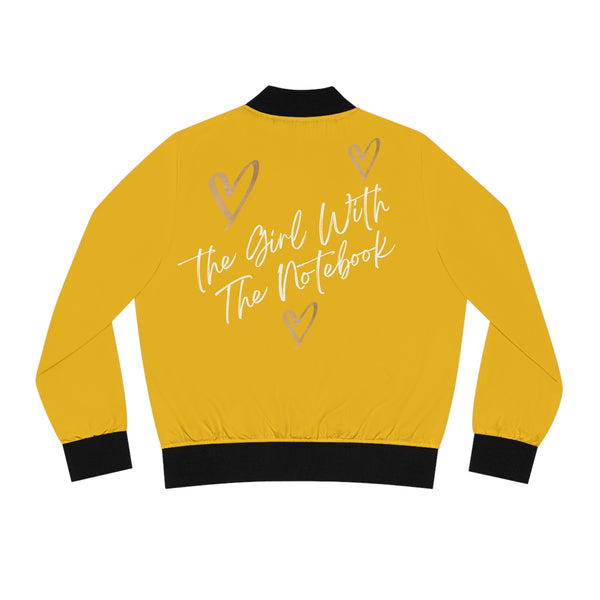 TGWTN Women's Bomber Jacket: Brown/White | Yellow