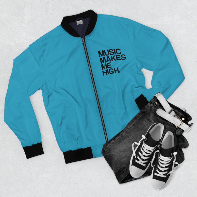 MMMH Bomber Jacket: Turquoise | Black Lettering