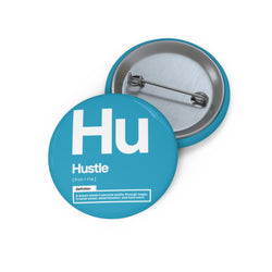 NOVL Round Pin: Hustle White | Turquoise