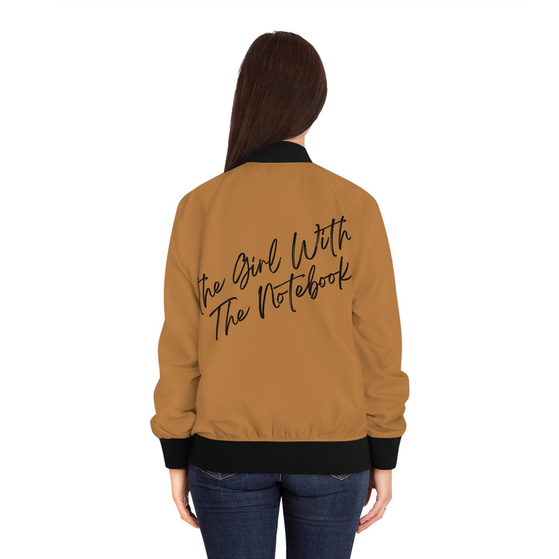 TGWTN Women's Bomber Jacket: Black | Light Brown