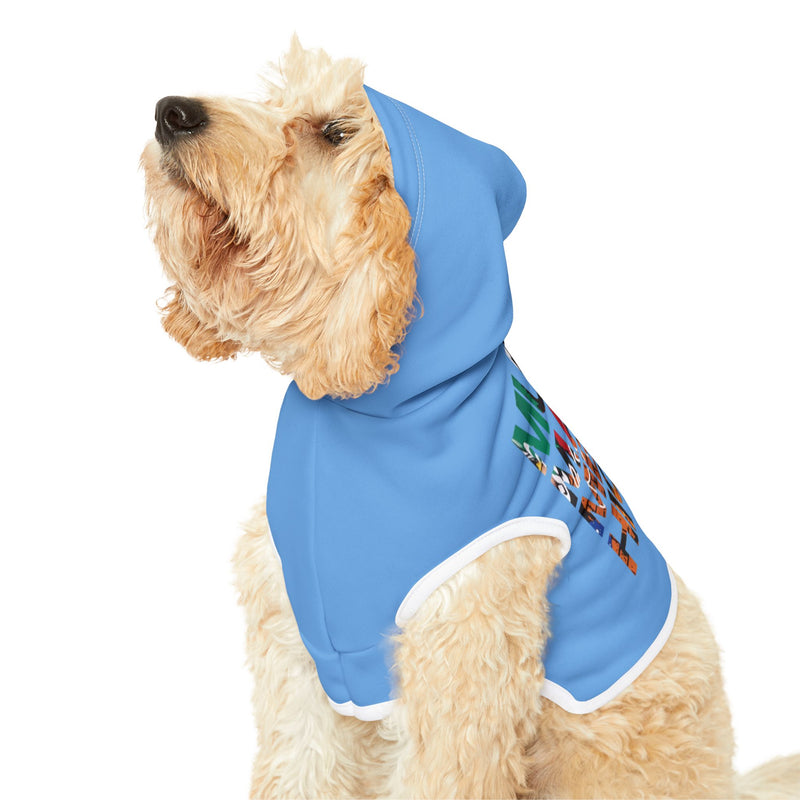 MMMH Pet Hoodie: Light Blue | Graffiti