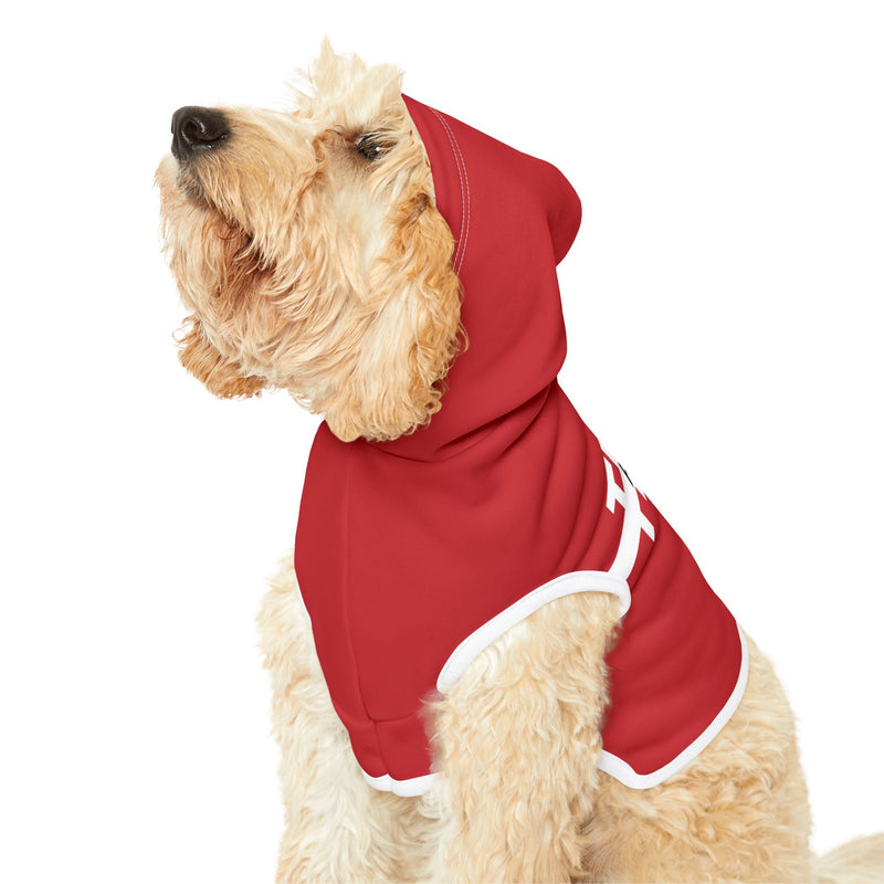 IJTT Pet Hoodie: AT Strike White | Red