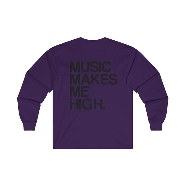 MMMH Unisex Long Sleeve Tee: Purple | Black Lettering