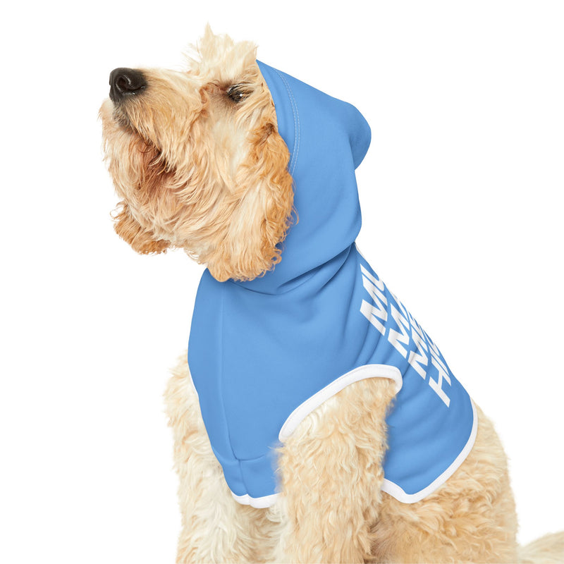 MMMH Pet Hoodie: Light Blue | White