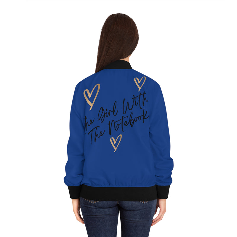 TGWTN Women's Bomber Jacket: Brown/Black | Dark Blue