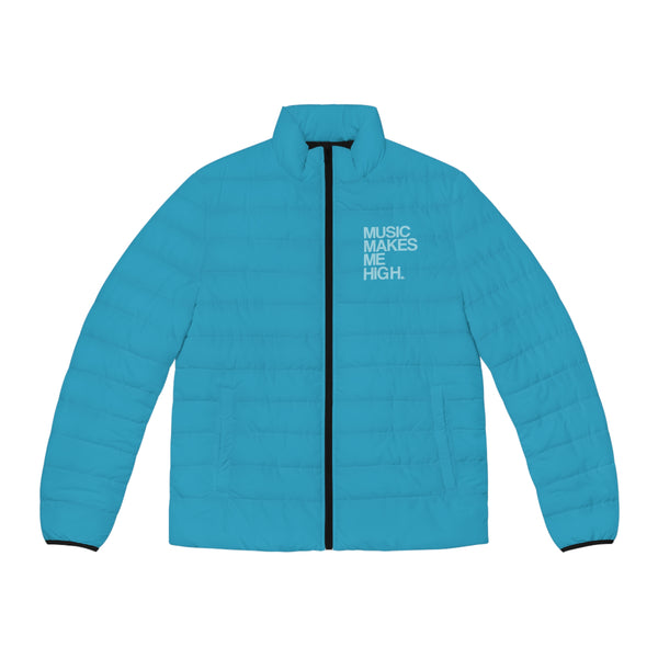 MMMH Men's Puffer Jacket: Turquoise | Light Turquoise