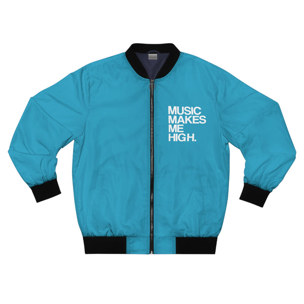 MMMH Bomber Jacket: Turquoise | White Lettering