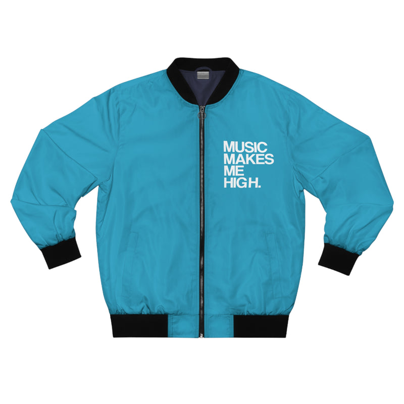 MMMH Unisex Bomber Jacket: Turquoise | White