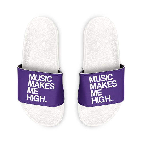 MMMH Unisex Slides: Purple/White | White