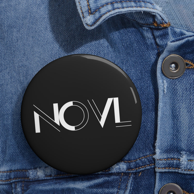 NOVL Round Pin: Black | White