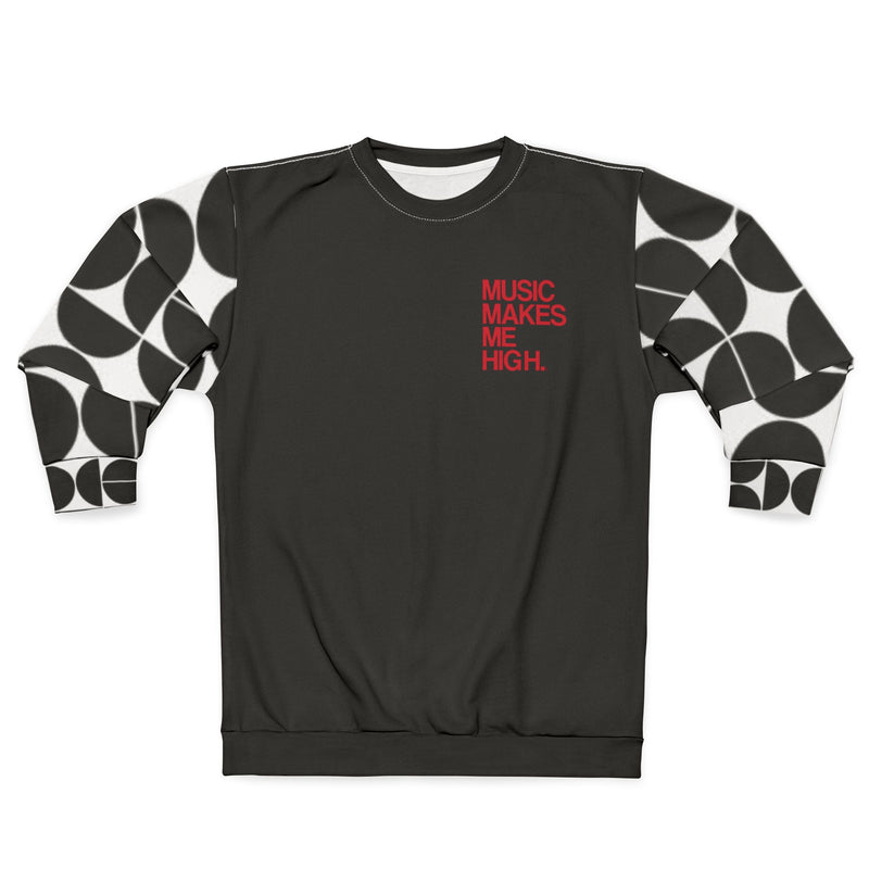 MMMH Unisex Sweatshirt: Black Geo/Black | Red