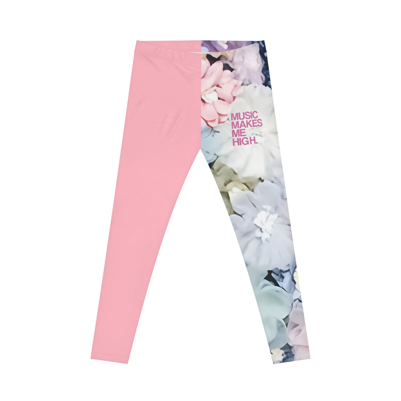 MMMH Leggings: Flowers/Light Pink | Light Pink