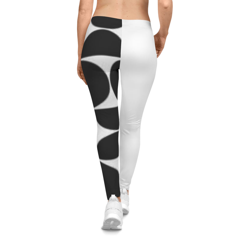 MMMH Leggings: Black Geo/White | Red