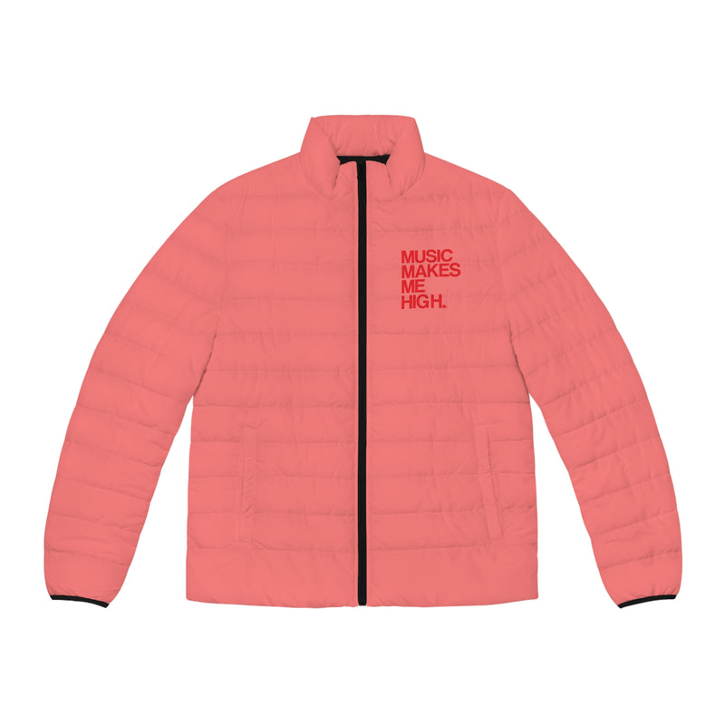 MMMH Men's Puffer Jacket: Light Red | Red