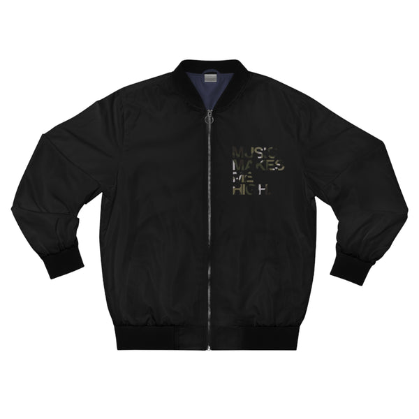 MMMH Bomber Jacket: Black | Camo Lettering