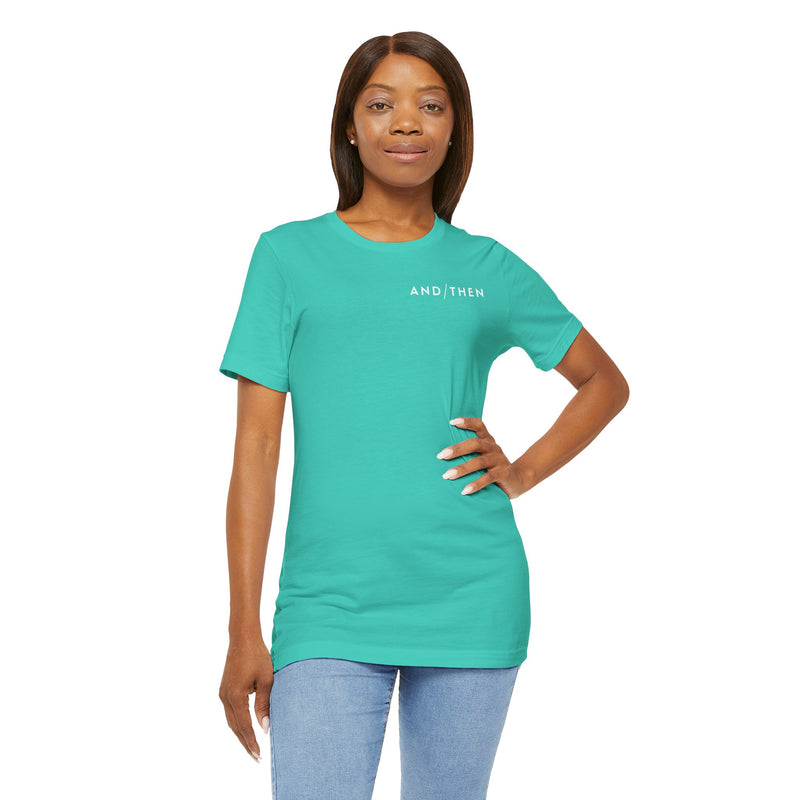 IJTT Unisex T-Shirt: AT Slash White | Teal