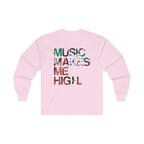 MMMH Unisex Long Sleeve Tee: Light Pink | Graffiti