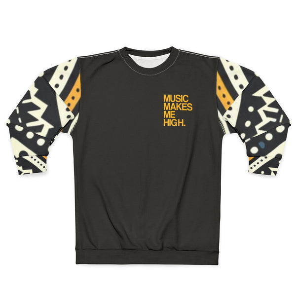 MMMH Unisex Sweatshirt: Black Abstract/Black | Yellow