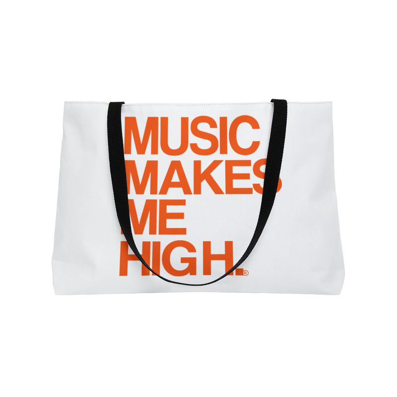 MMMH Weekender Bag (Black Handle): White | Orange