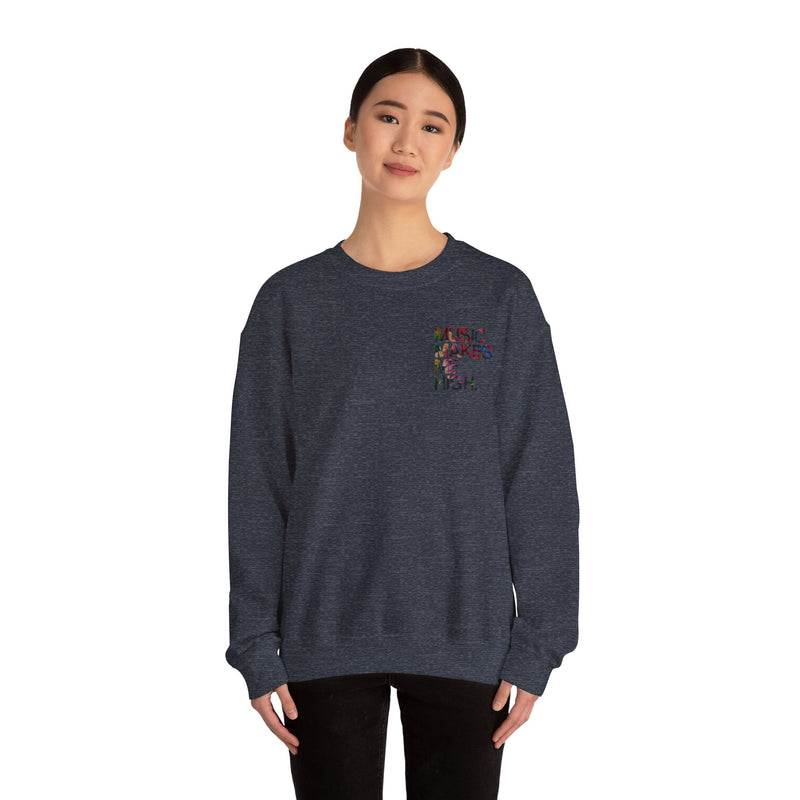 MMMH Unisex Sweatshirt: Heather Sport Dark Navy | Floral