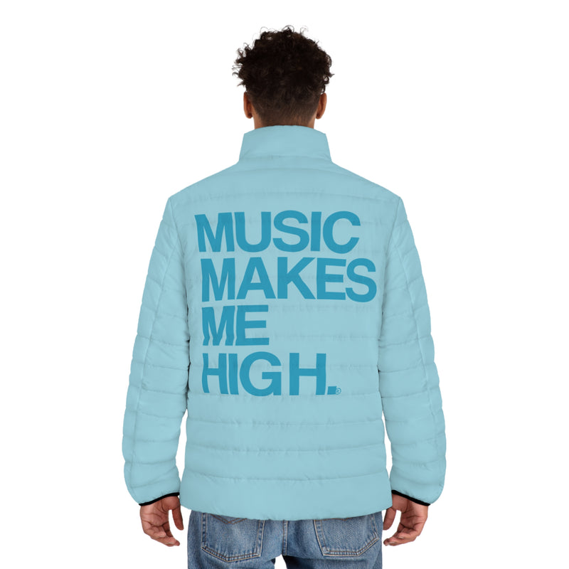 MMMH Men's Puffer Jacket: Light Turquoise | Turquoise