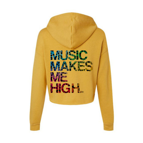 MMMH Cropped Hoodie: Heather Mustard | Color Leopard