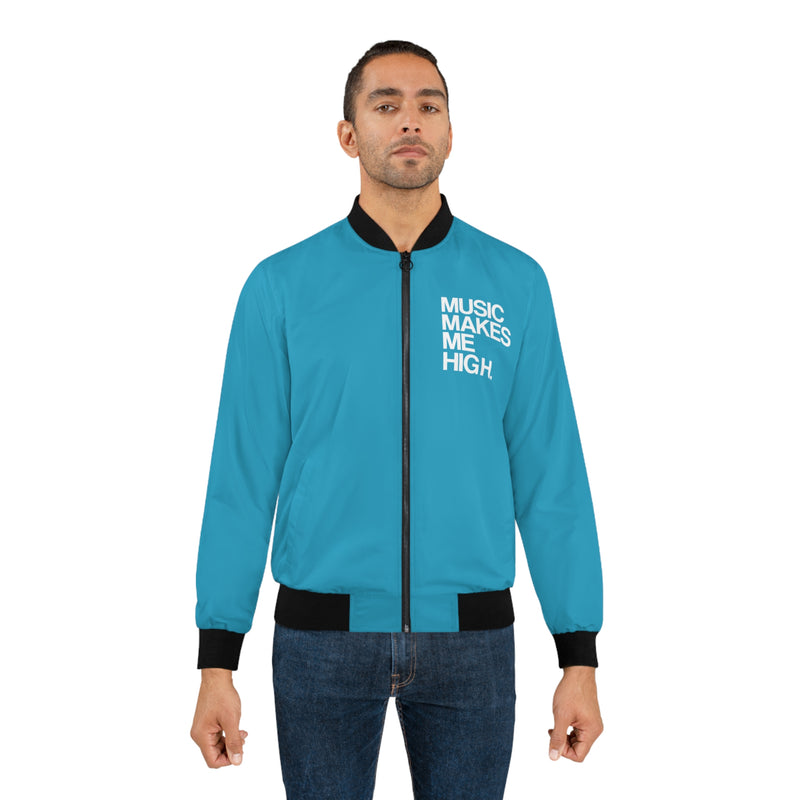 MMMH Unisex Bomber Jacket: Turquoise | White