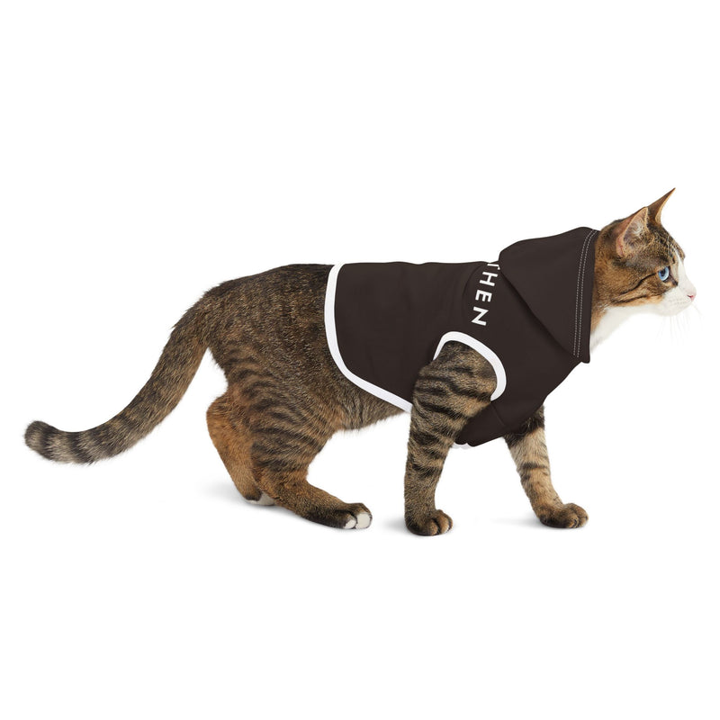 IJTT Pet Hoodie: AT Slash White | Brown