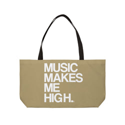 MMMH Weekender Bag (Black Handle): Gold | White