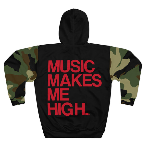 MMMH Unisex Hoodie: Camo/Black | Red