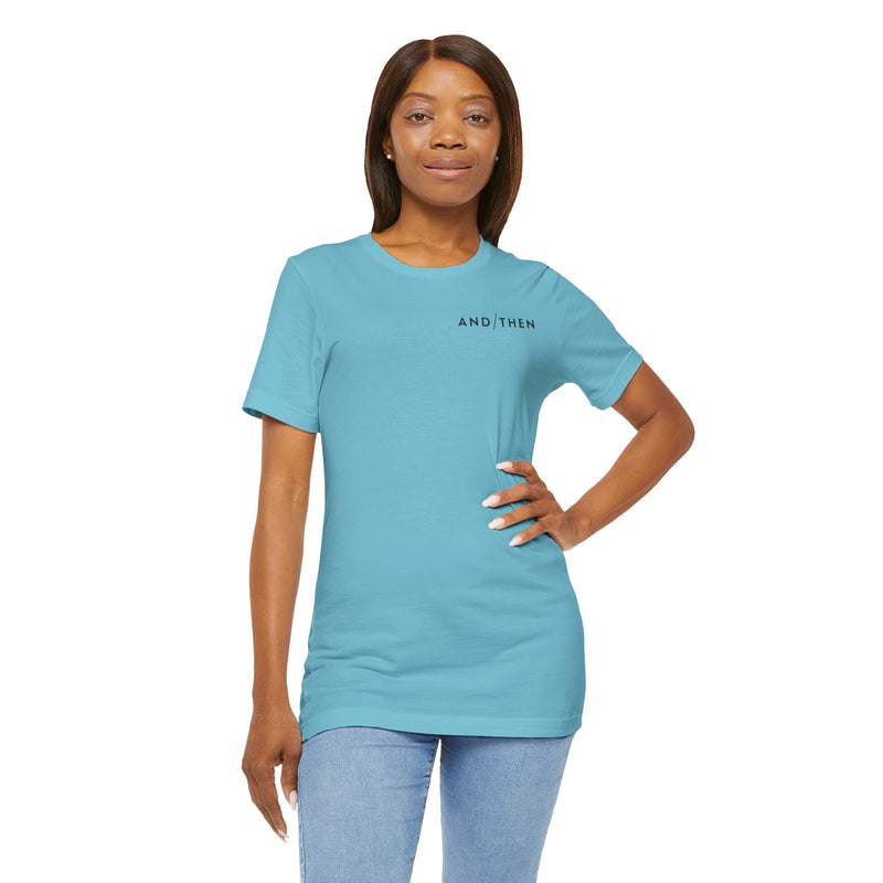 IJTT Unisex T-Shirt: AT Slash Black | Turquoise