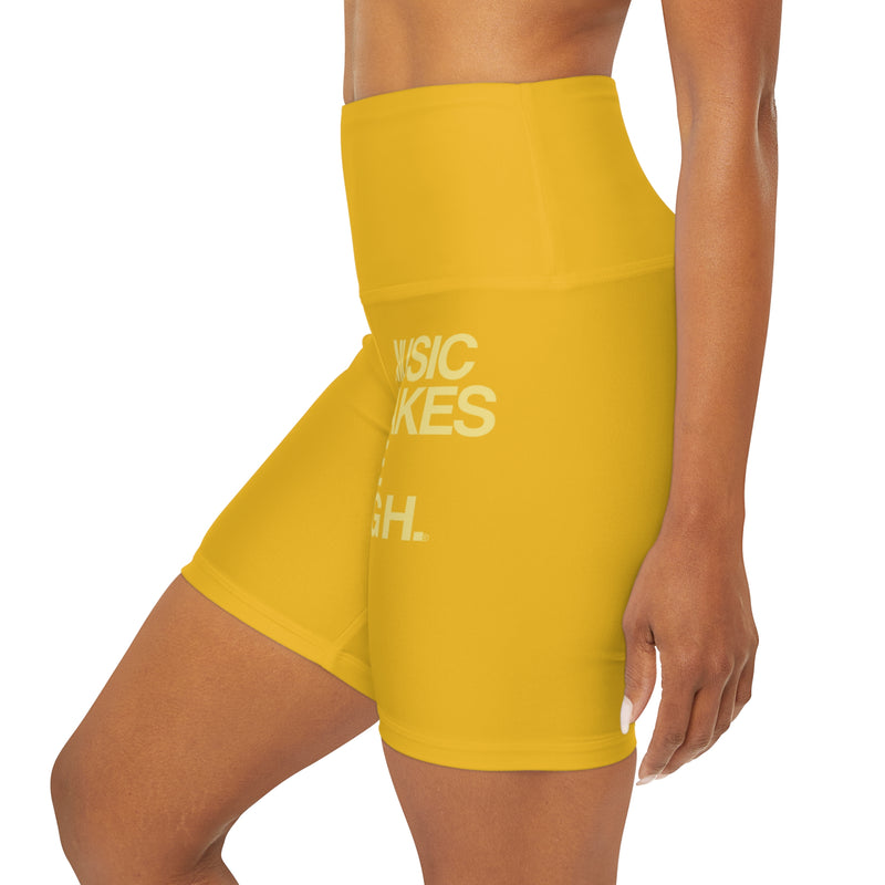 MMMH Yoga Shorts: Yellow |  Light Yellow