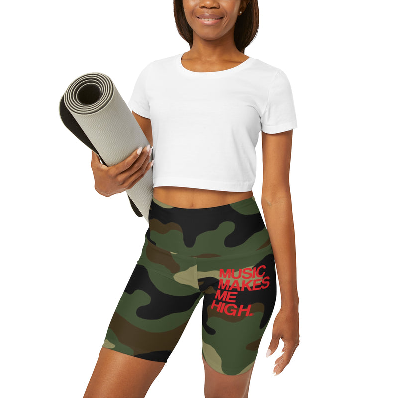 MMMH Yoga Shorts: Camo | Red