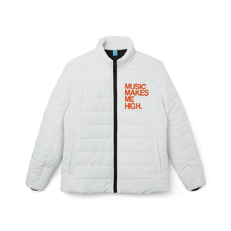 MMMH Women’s Puffer Jacket: White | Orange