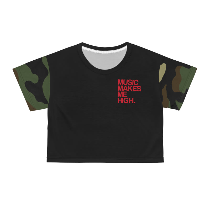 MMMH Cropped Top: Camo/Black | Red