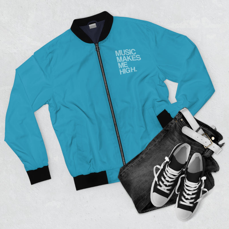 MMMH Unisex Bomber Jacket: Turquoise | Light Turquoise