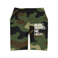 MMMH Yoga Shorts: Camo | White