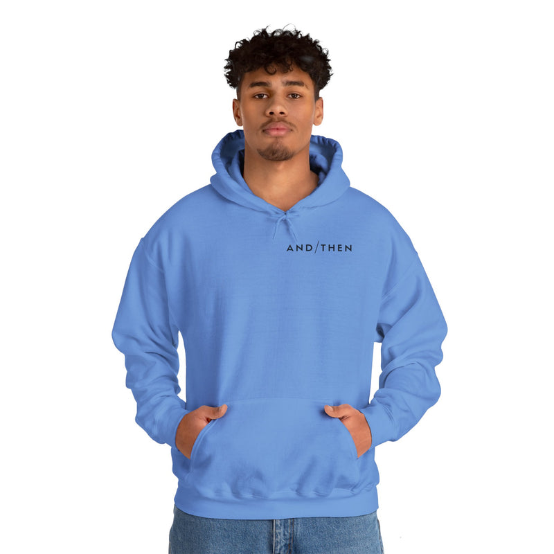 IJTT Unisex Hoodie: AT Slash Black | Carolina Blue