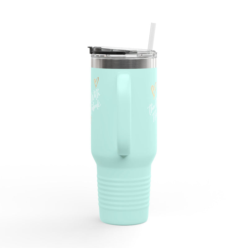 TGWTN Insulated Mug: Brown/White | Teal