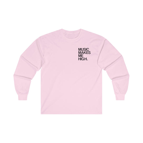 MMMH Unisex Long Sleeve Tee: Light Pink | Black