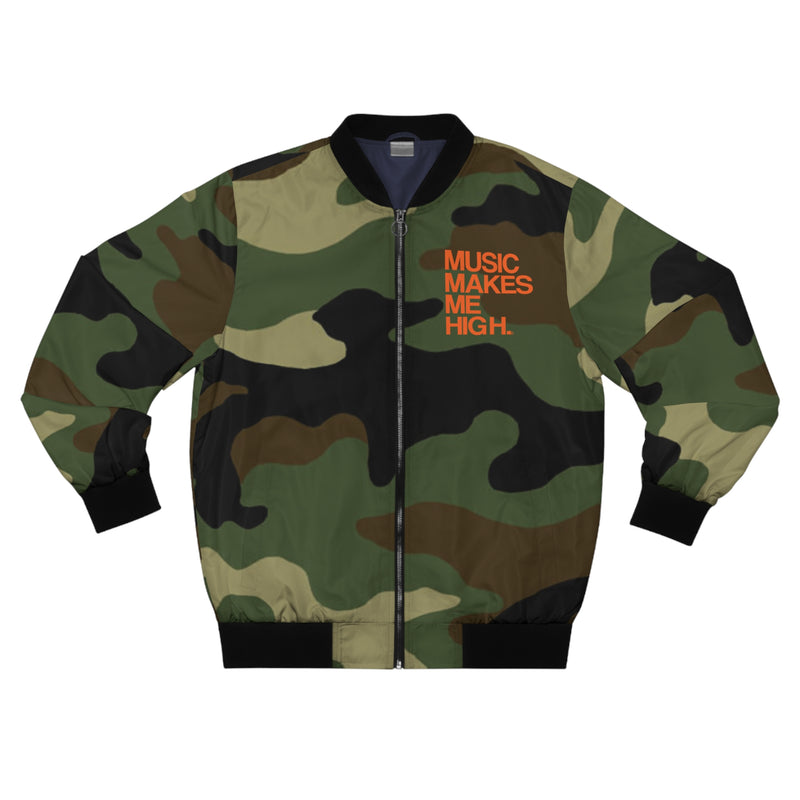 MMMH Unisex Bomber Jacket: Camo | Orange